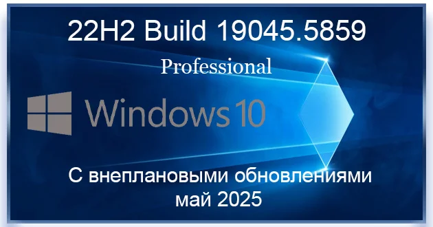 Windows 10 Pro 22H2 Build 19045.5859 Update 2025-05-28