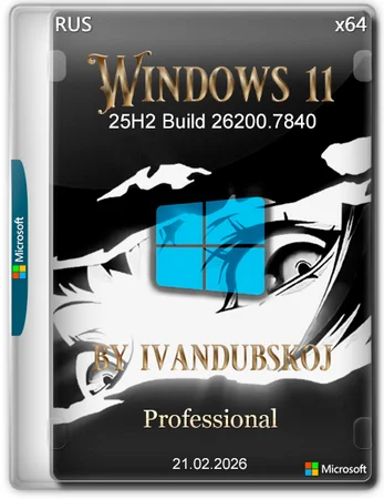 Windows 11 Pro 25Н2 (build 26200.7840) by ivandubskoj 21.02.2026