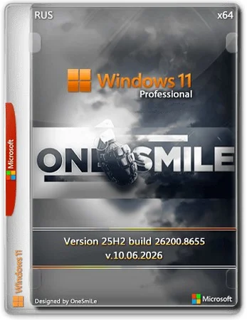 Windows 11 Pro 25H2 Build 26200.8655 by OneSmiLe